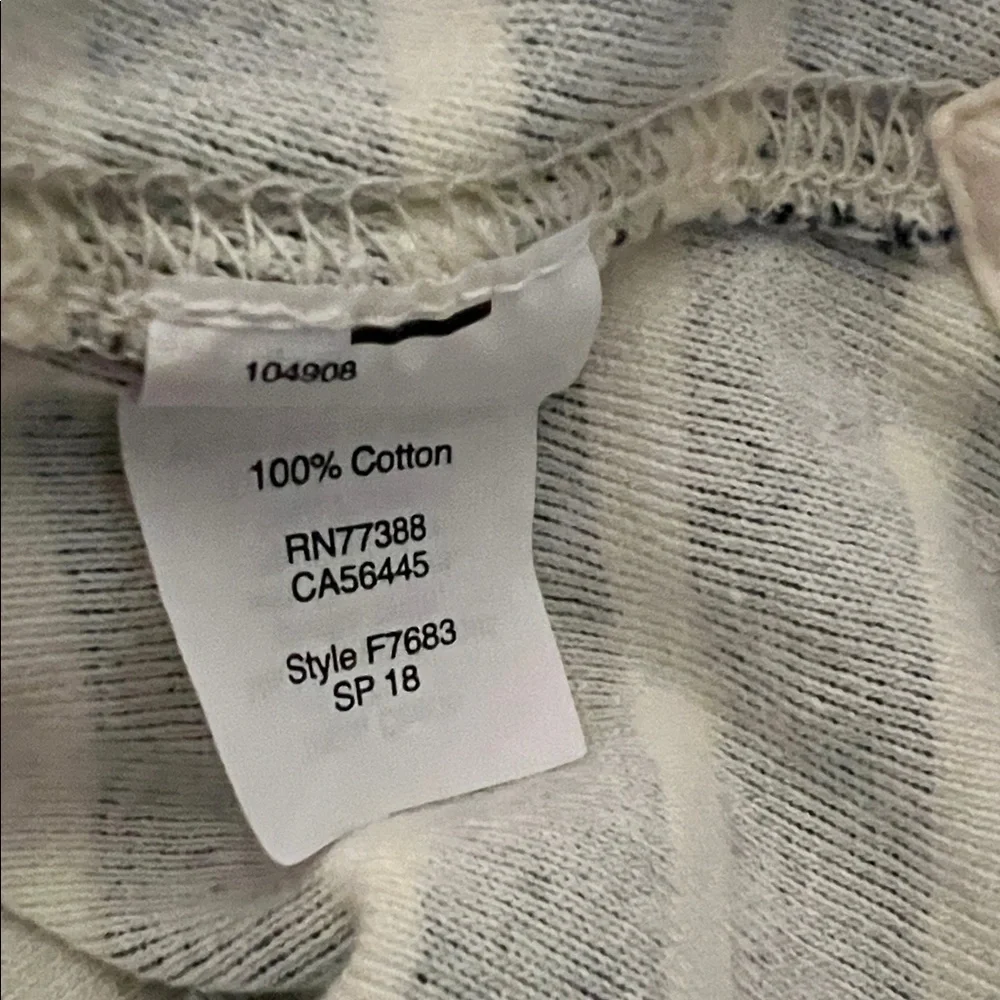 J.Crew Men’s Navy & White Striped Hooded Pullover-Size Medium